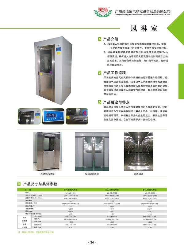 頂吹風淋室構(gòu)造